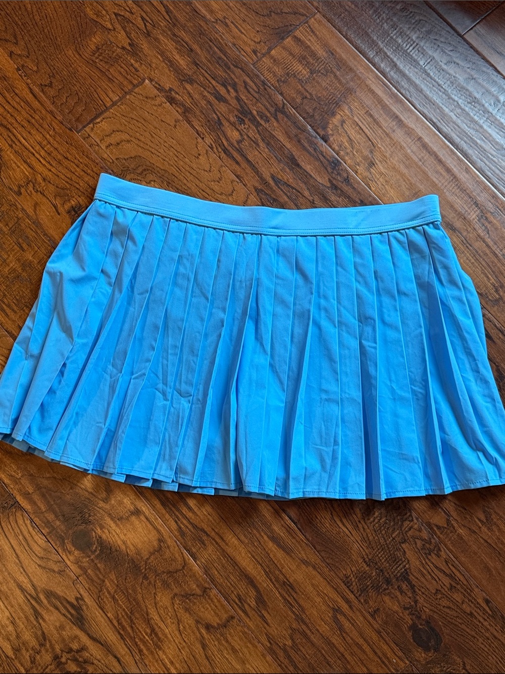 No Boundaries Sky Blue Pleated Skater Skirt
